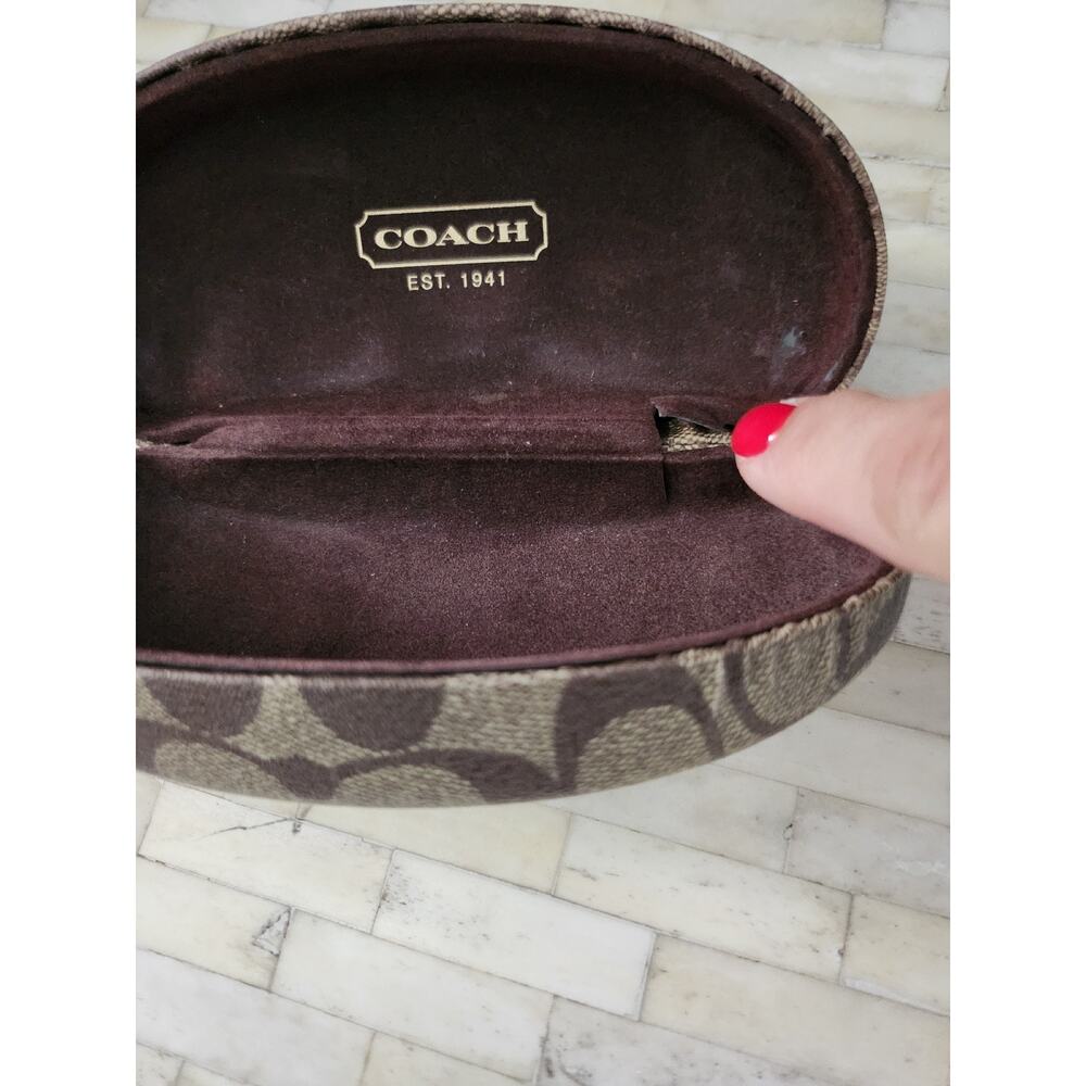 Coach monogram hard clamshell eyeglasses or sunglasses case EMPTY - Picture 4 of 4